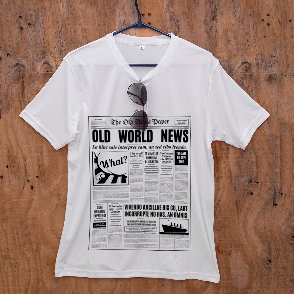 Newspaper print t shirt online