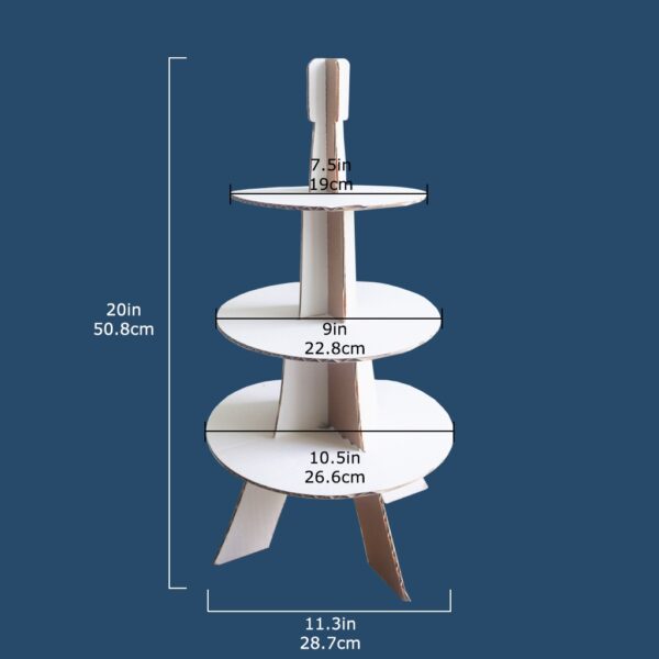 Three Tier Cardboard Cake Stand - Image 3